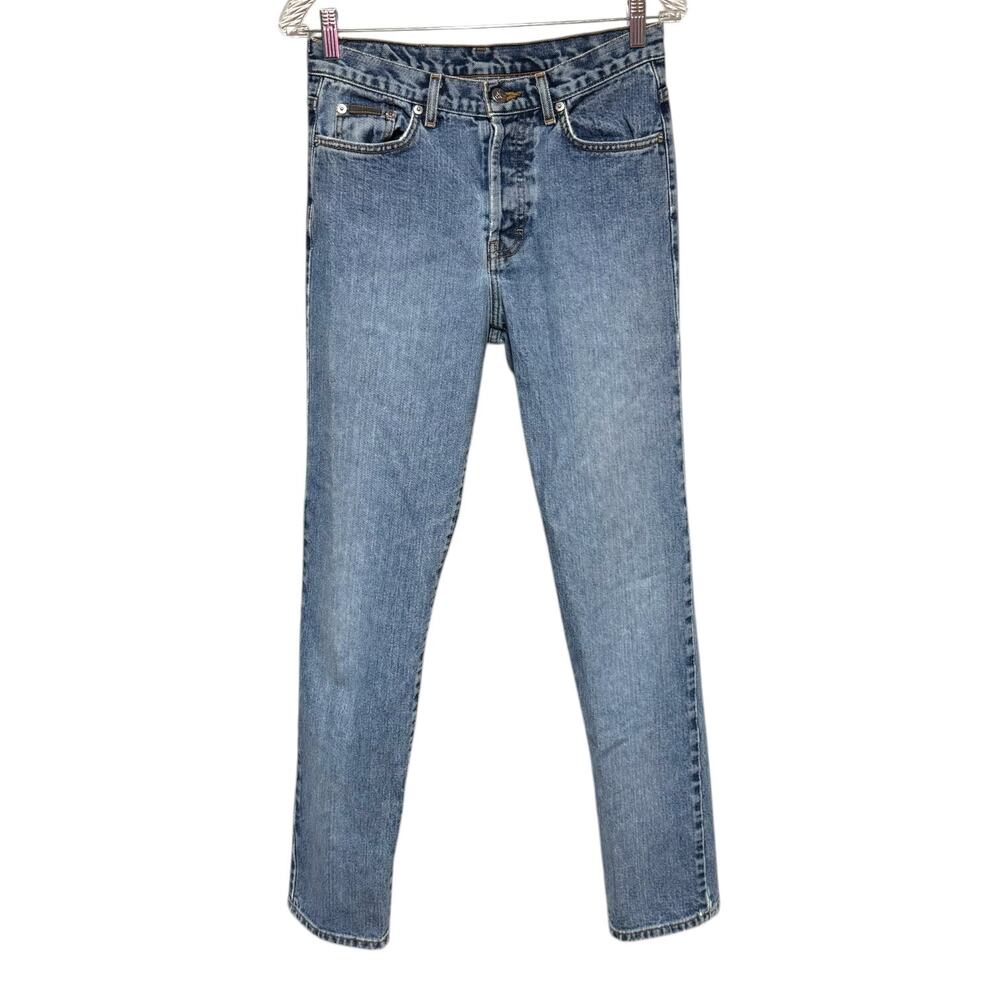CK Jeans Vintage 90s Mid Rise Omega Pocket Sand Blast Button Fly Jeans 7